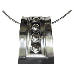 Sterling Pendant, Brooch by Mexican Modernist Jeweler Rafael Melendez