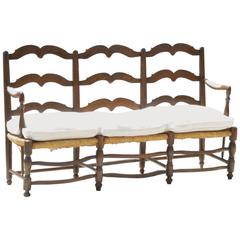 Triple Back French Provincial Bench
