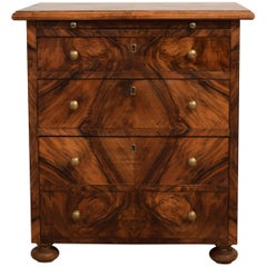 Small Baroque Style Walnut Commode, 1920s