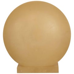 Mid-Century Round Modern Alabaster Table Lamp, Italy Mid-Century Round Modern Alabaster Table Lamp, Italy