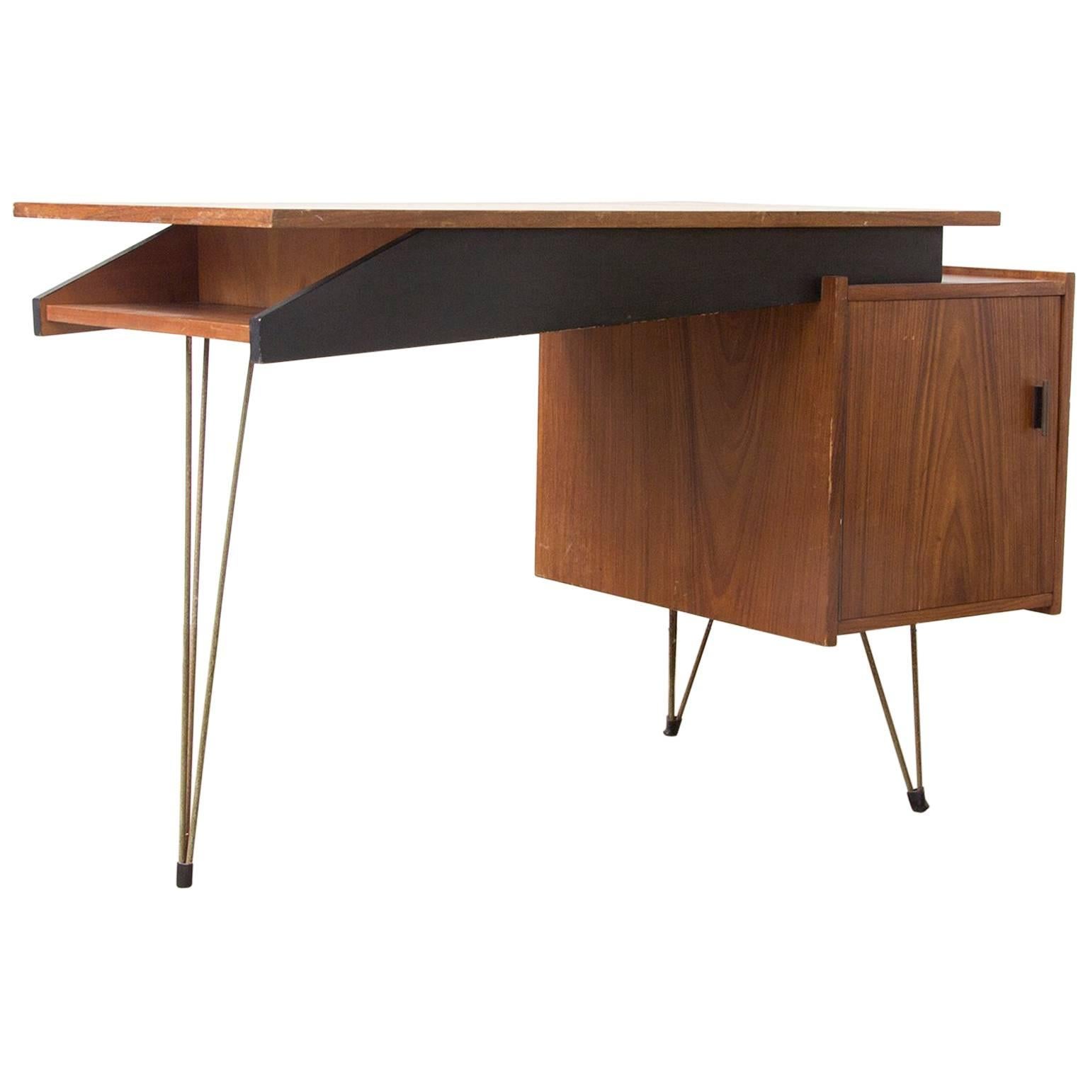 Wooden Tiny, Elegant Office Desk, circa 1960