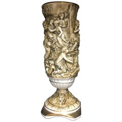 Capodimonte Figural Porcelain Vase