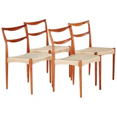 Johannes Andersen Teak Dining Chairs, 1950s