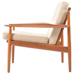 Early Teak Wooden Easy Chair by Arne Vodder