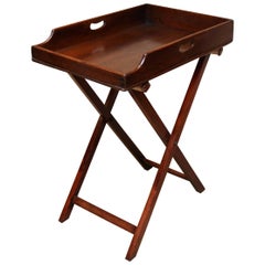 Edwardian Mahogany Butlers Tray on Stand 11