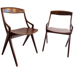 Beautiful 1960 Pair of Danish Chairs in the Taste of Hans Wegner 3