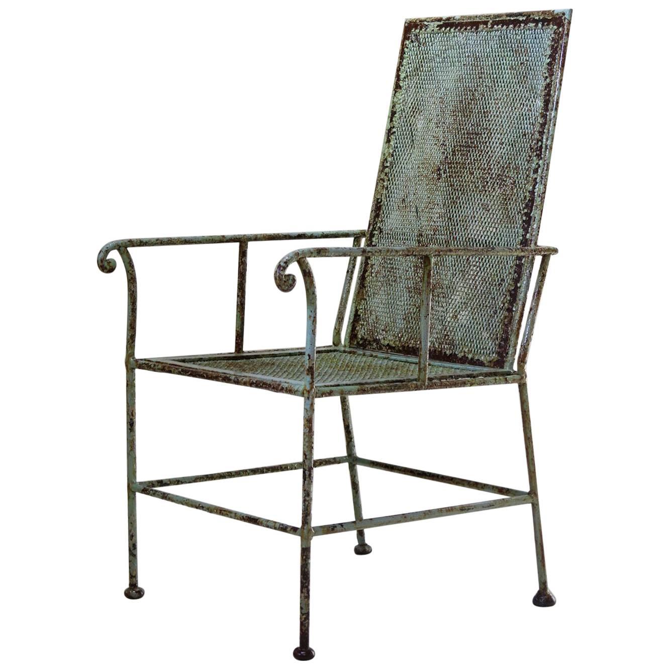Fauteuil insolite en fer, France, datant d'environ 1900 en vente