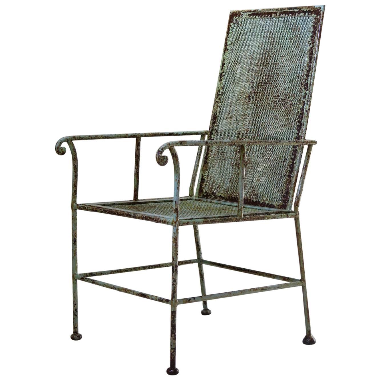 Unusual Iron Armchair, France, circa 1900 For Sale