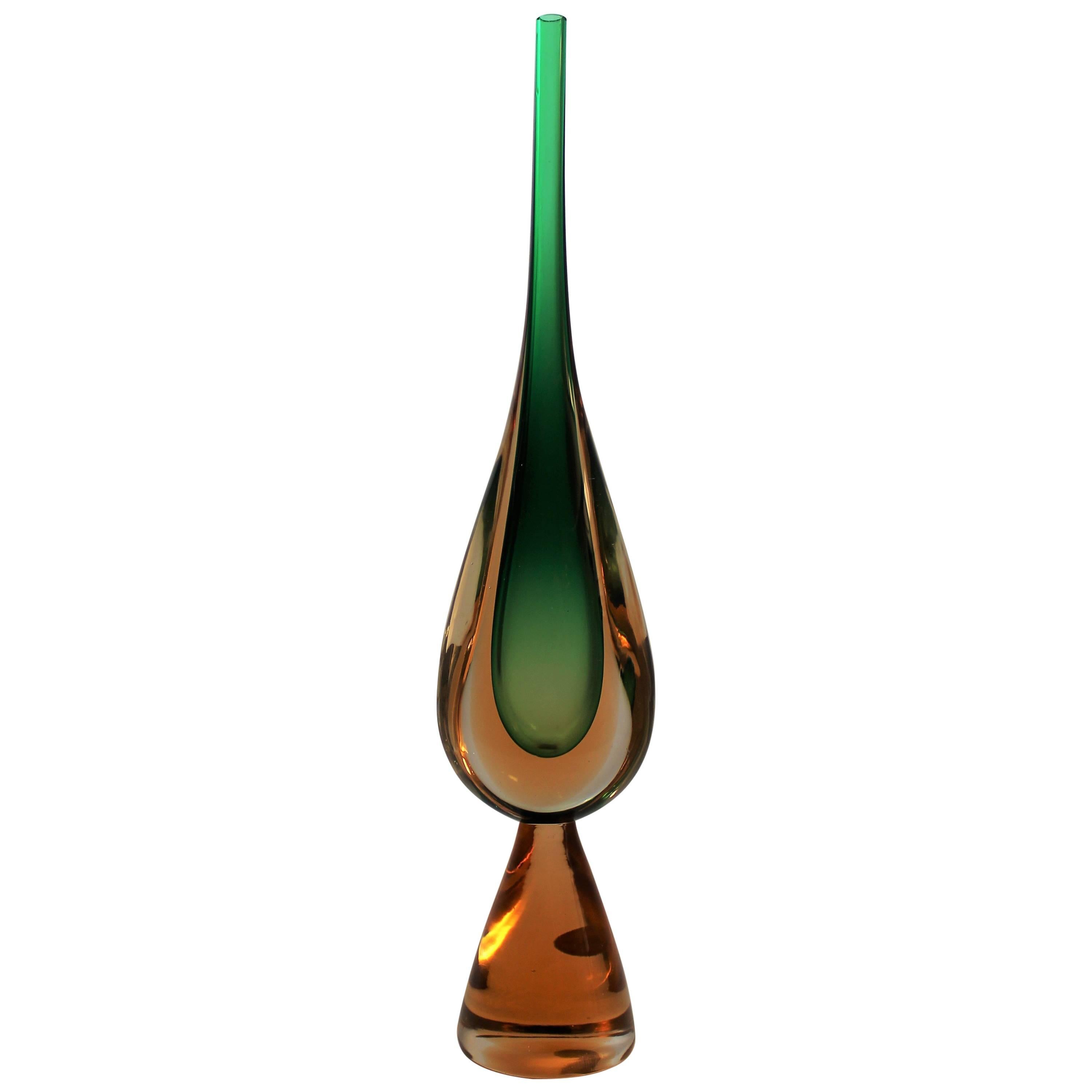 "Sommerso" Murano Glass Vase by Luciano Gaspari for Salviati