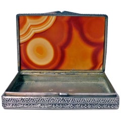 Fratelli Cacchione Agate and Silver Box Case, Italian, circa 1955 3