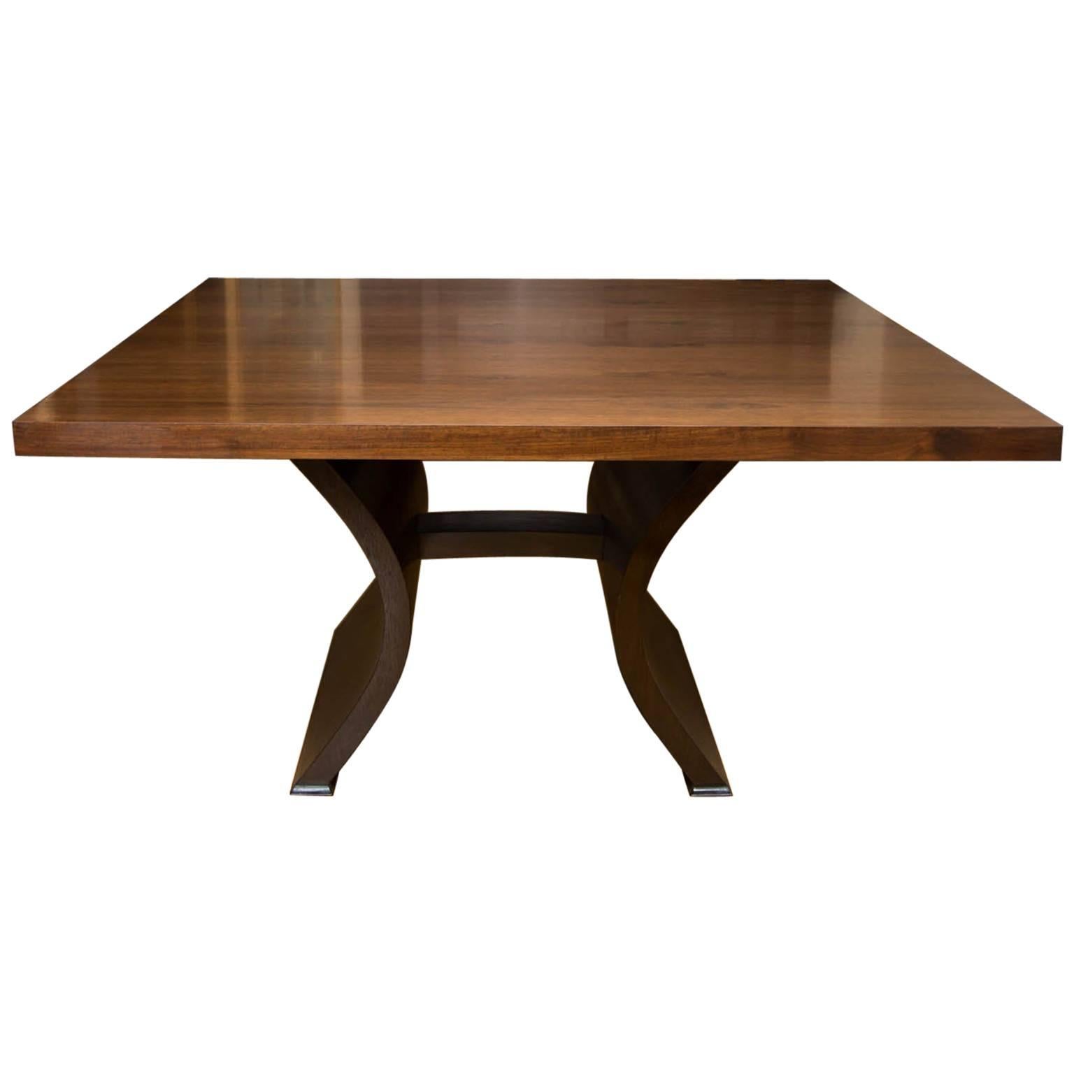 Custom-Made Walnut Dining Table by Gregory Clark For Sale