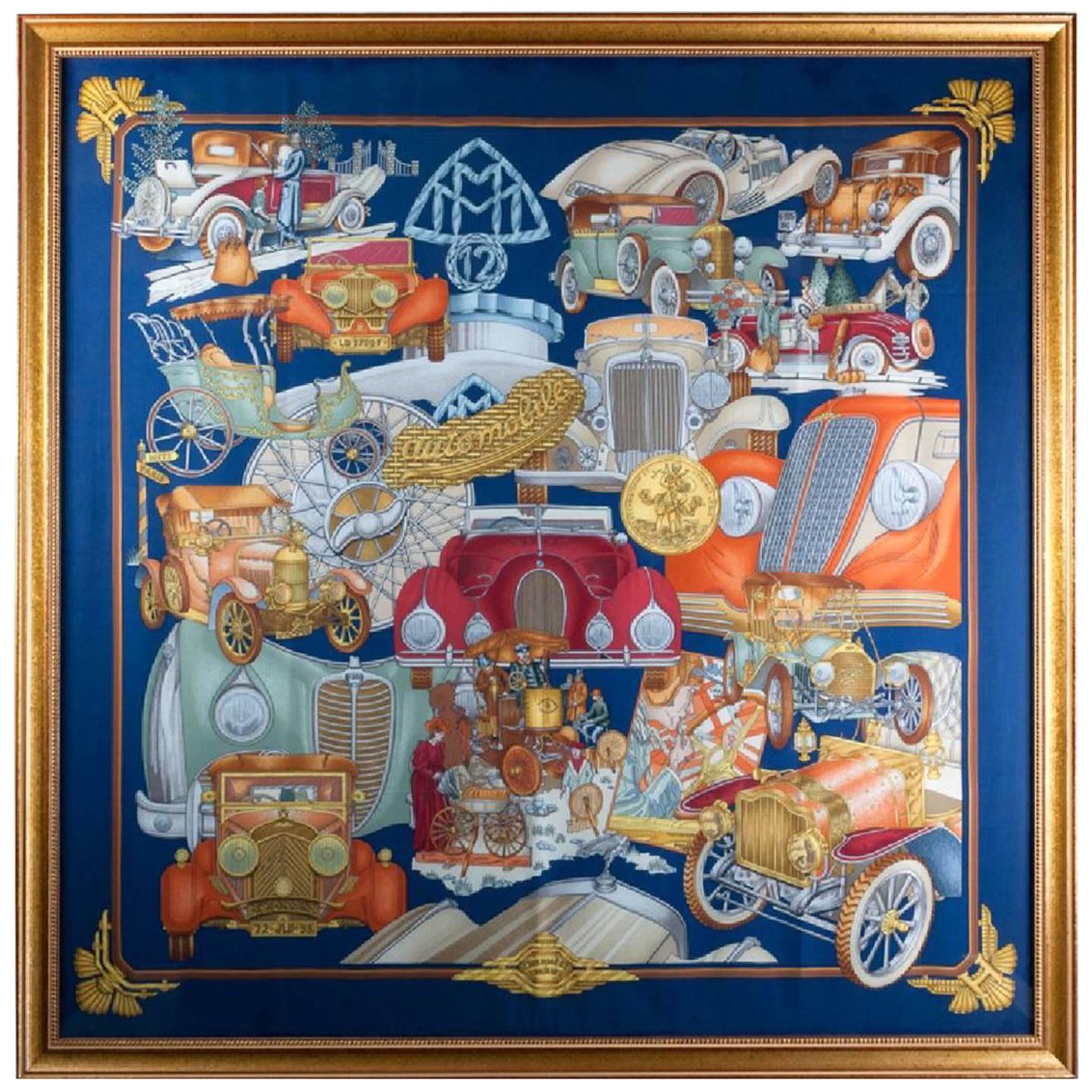 Framed Hermès Scarf Joachim Metz