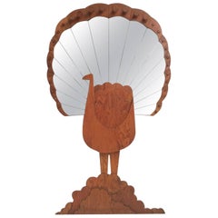 Vintage 'Pavone' Mirror by Artist Sirio Alessandri, 73" Tall, Published Casa Vogue, 1976