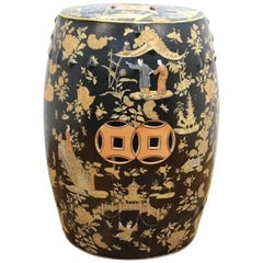Chinoiserie Garden Stool with Landscapes