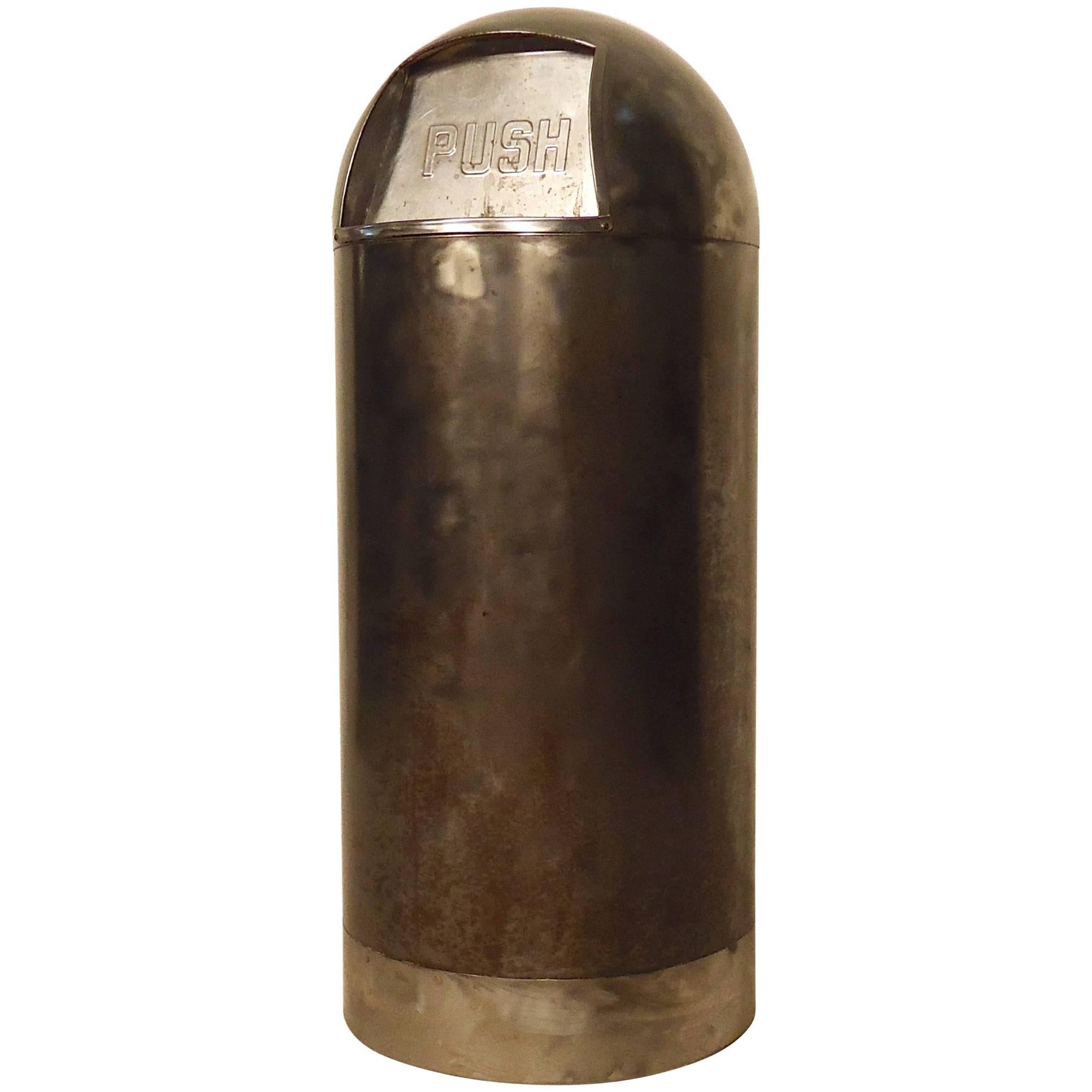 Vintage "Bullet" Trash Can with Liner