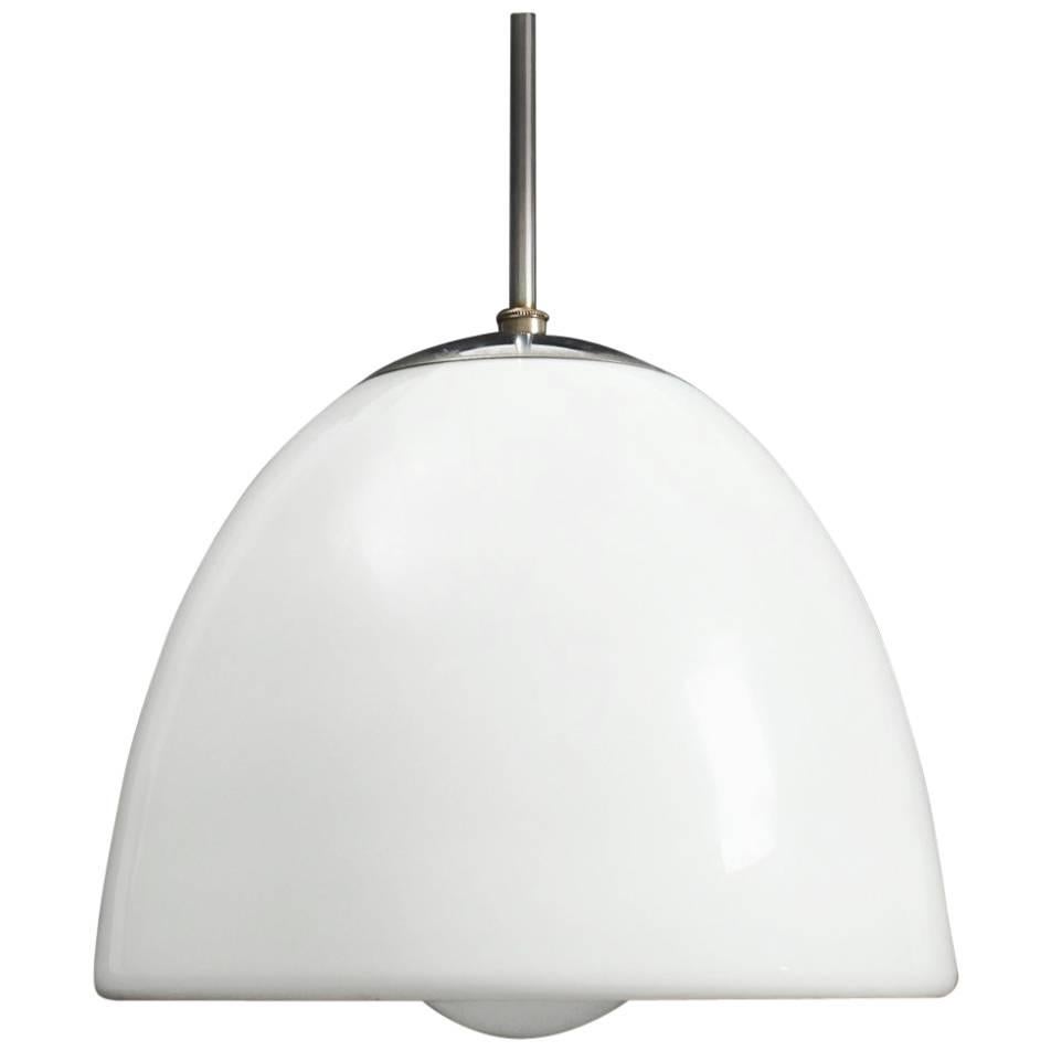 Opaline Glass Pendant by Louis Poulsen "Bell Lamp" For Sale