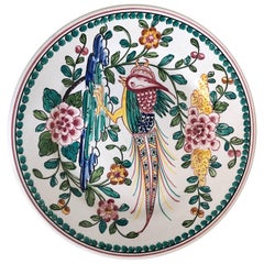 Vintage Outeiro Agueda Hand-Painted Plate from Portugal