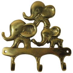 Rare Key Hook "Elephants" by Walter Bosse