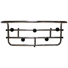 Mid-Century Modern French Chrome Coat and Hat Rack