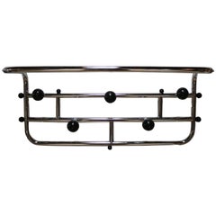 Mid-Century Modern French Chrome Coat and Hat Rack 7