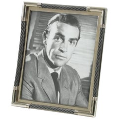 Modernist Silver Plate and Steel Picture Photo Frame by Plata Lappas Argentina 3