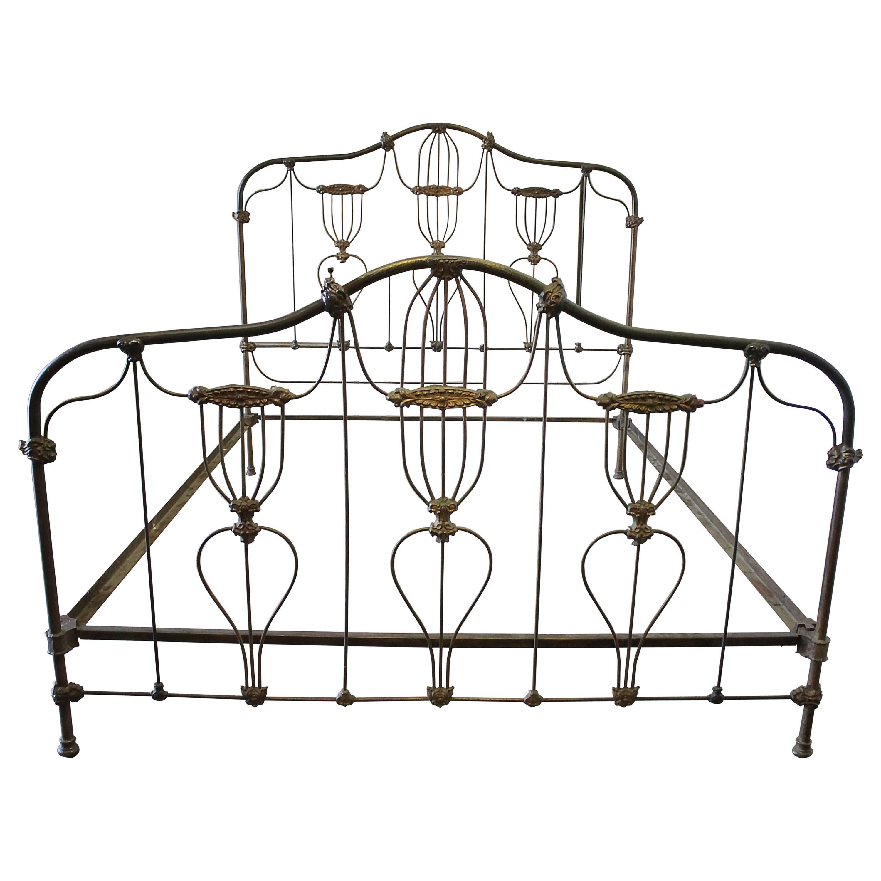 Antique King-Size Iron Bed