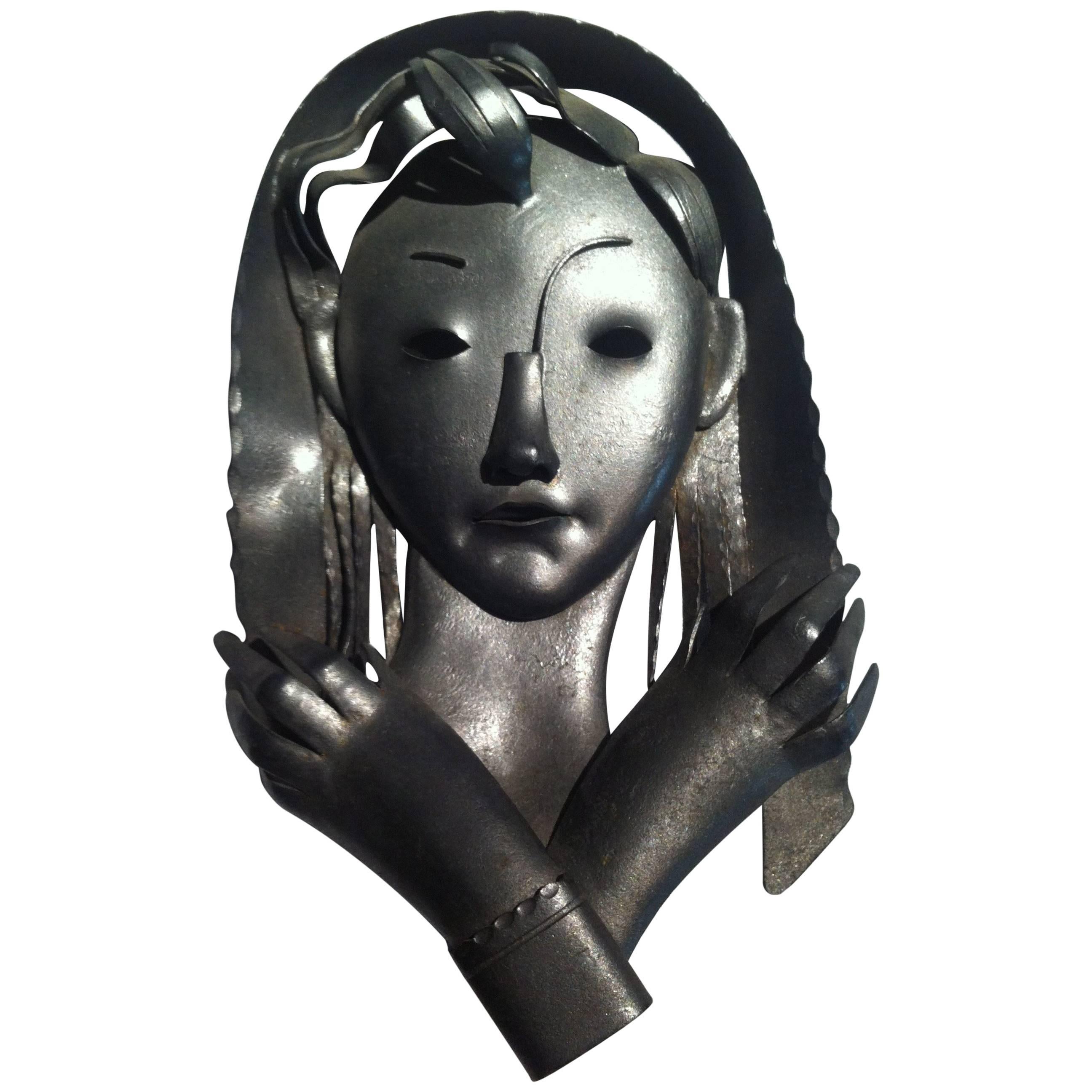 Sculpture in Cut Steel Spanish, circa 1940 For Sale