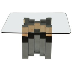 Paul Evans Style Chrome Vintage Coffee Table