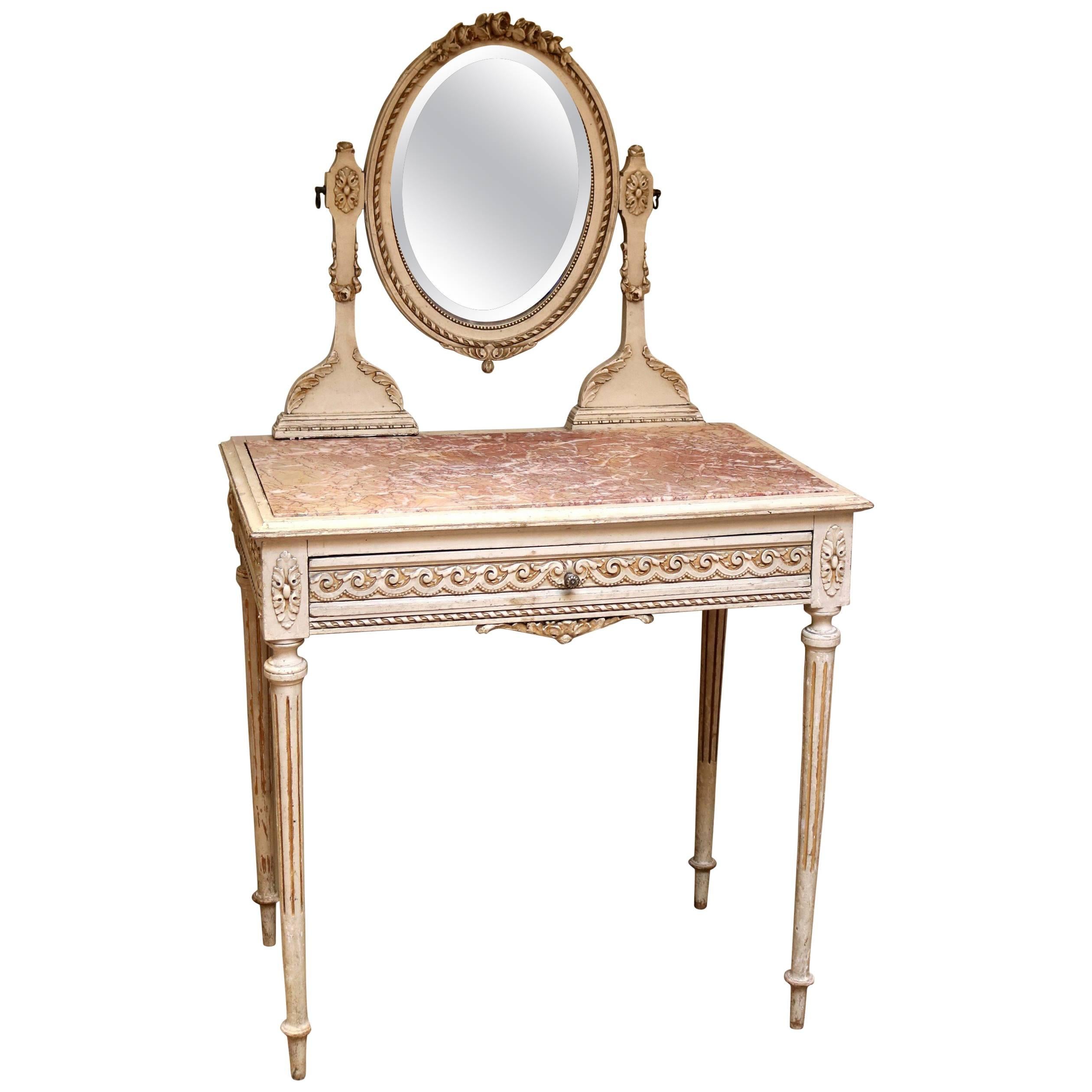 French Original Painted Dressing Table For Sale