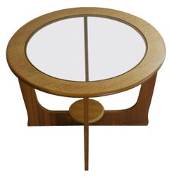 Round Teak Wooden Coffee Table, 1960s