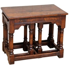 Unusual Oak Nest of Tables