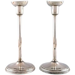 Ainar Axelsson, GAB 'Guldsmedsaktiebolaget' Modernist Silver Candlesticks