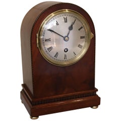 Mahogany Arch Top Mantel Clock