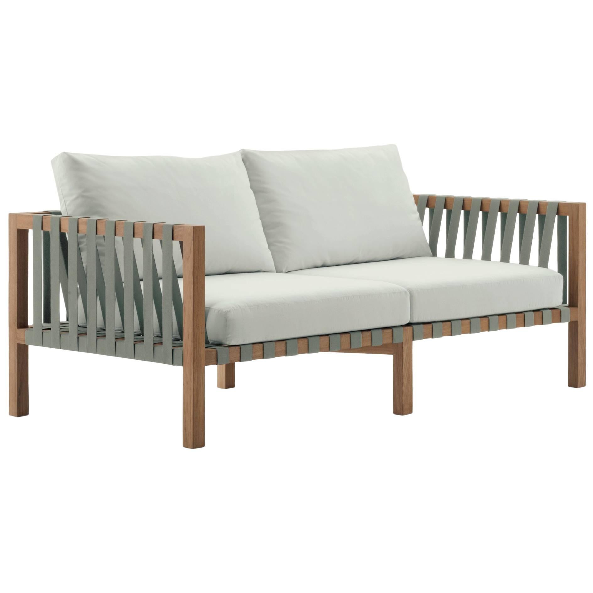Roda Mistral 102 Two-Seat Sofa in Teak for Outdoor/Indoor Use For Sale