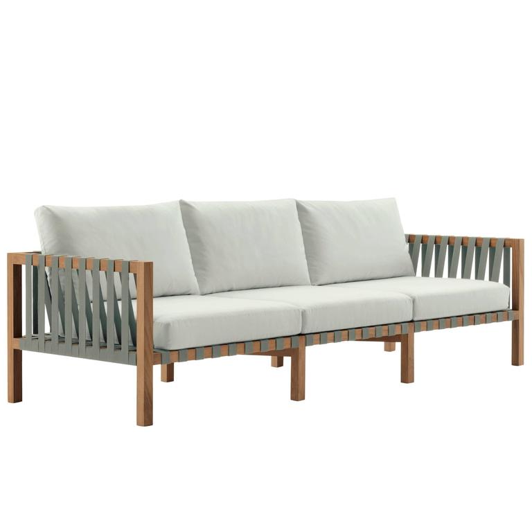 Roda Mistral 103 Three Seat Sofa In Teak For Outdoor Indoor Use Roda Mistral 103 Three Seat Sofa In Teak For Outdoor Indoor Use