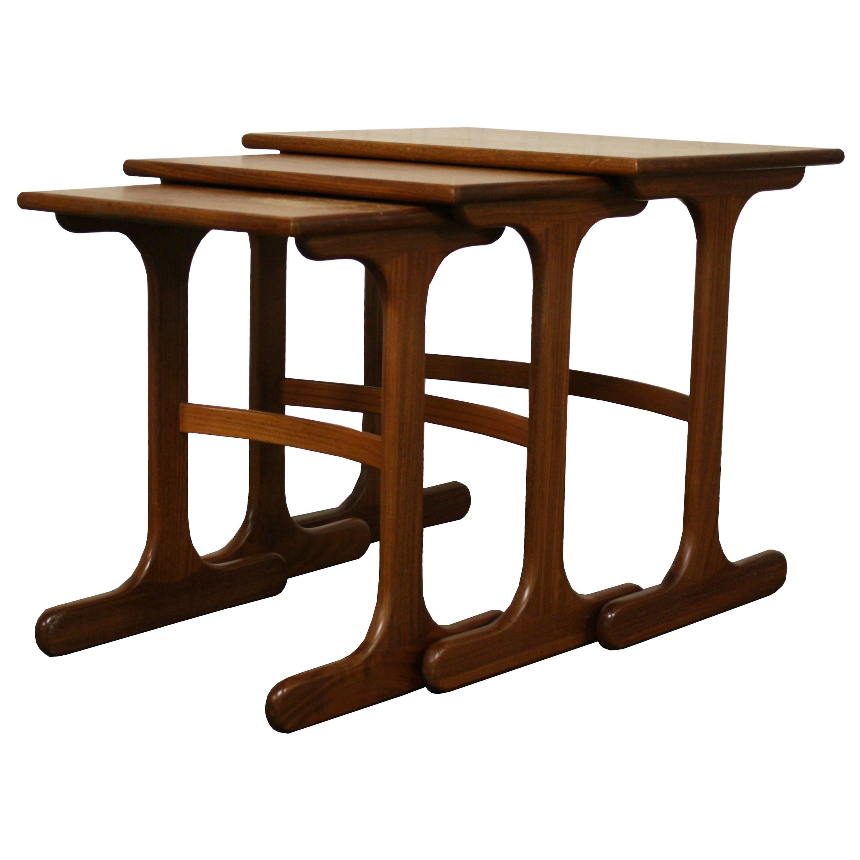 Teak Wooden Fresco Nesting Tables by G-Plan, 1950s For Sale