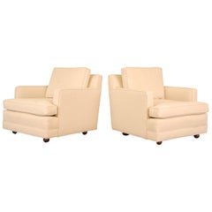 Pair of Classic Club Chairs by Milo Baughman for Directional