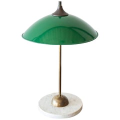 Italian Desk Lamp in Brass and Marble by Stilux, 1950s 12