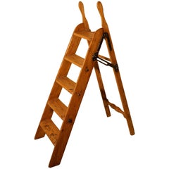 Vintage Tall Victorian Multi Use Shop Step Ladder