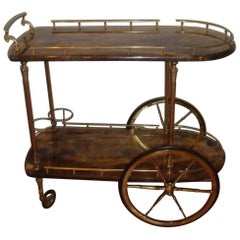 Aldo Tura Goatskin Bar Cart