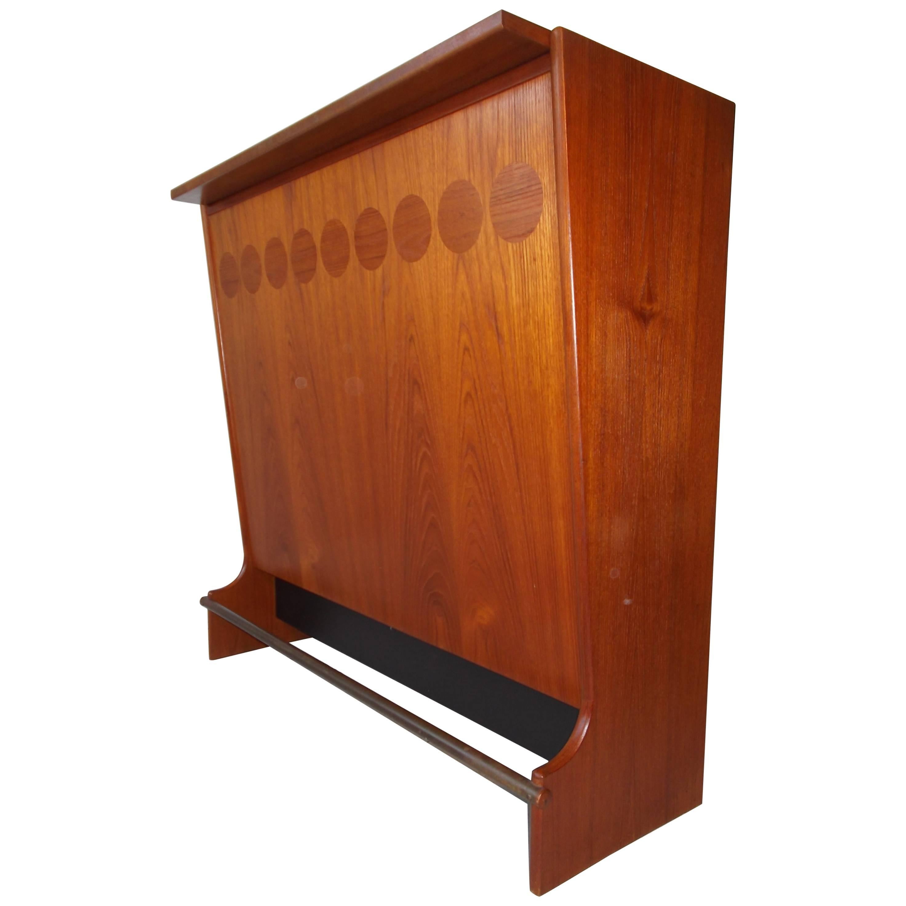 1960s Johannes Andersen Danish Modern Teak Bar For Sale