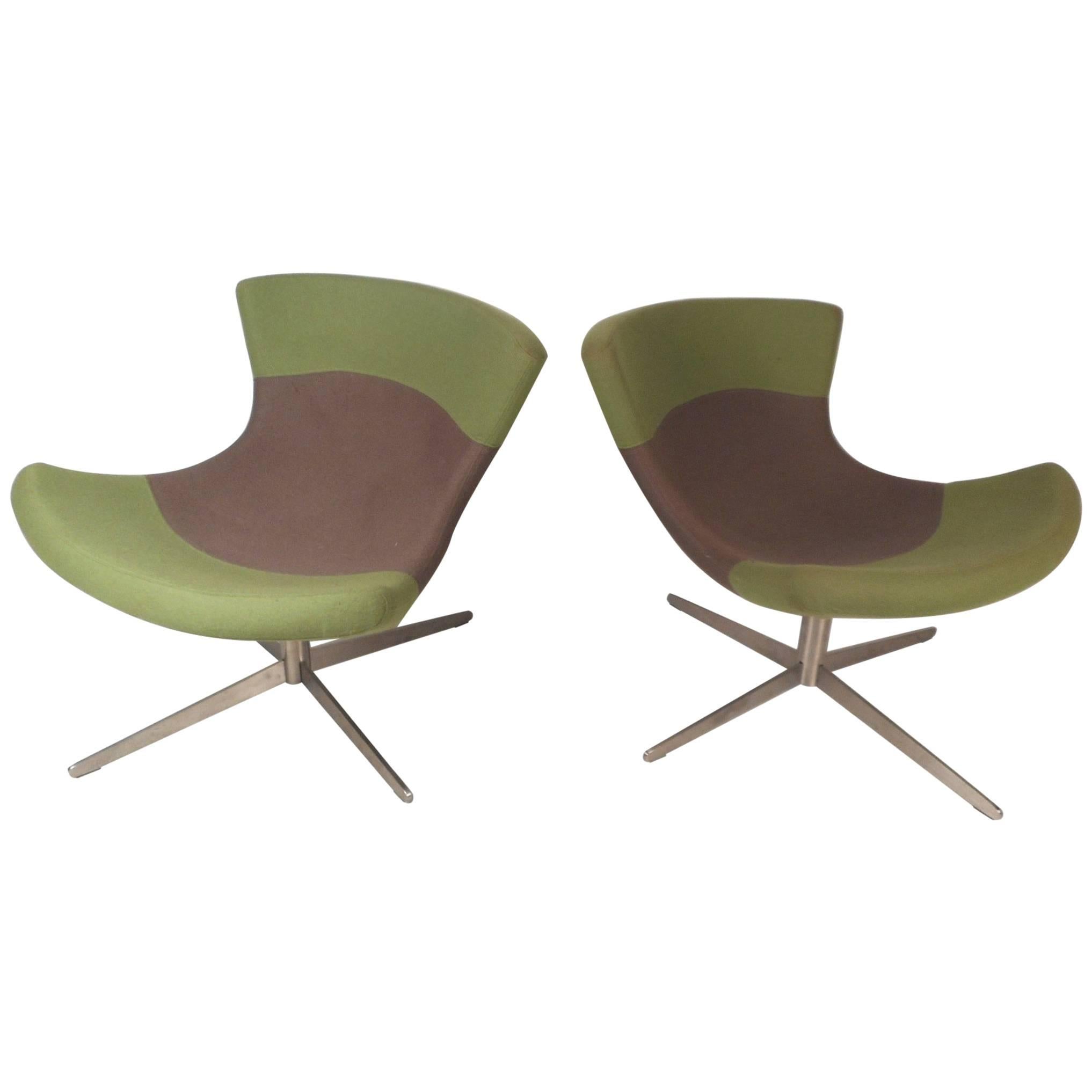 Mid-Century Modern Lounge Chairs in the Style of Arne Jacobsen