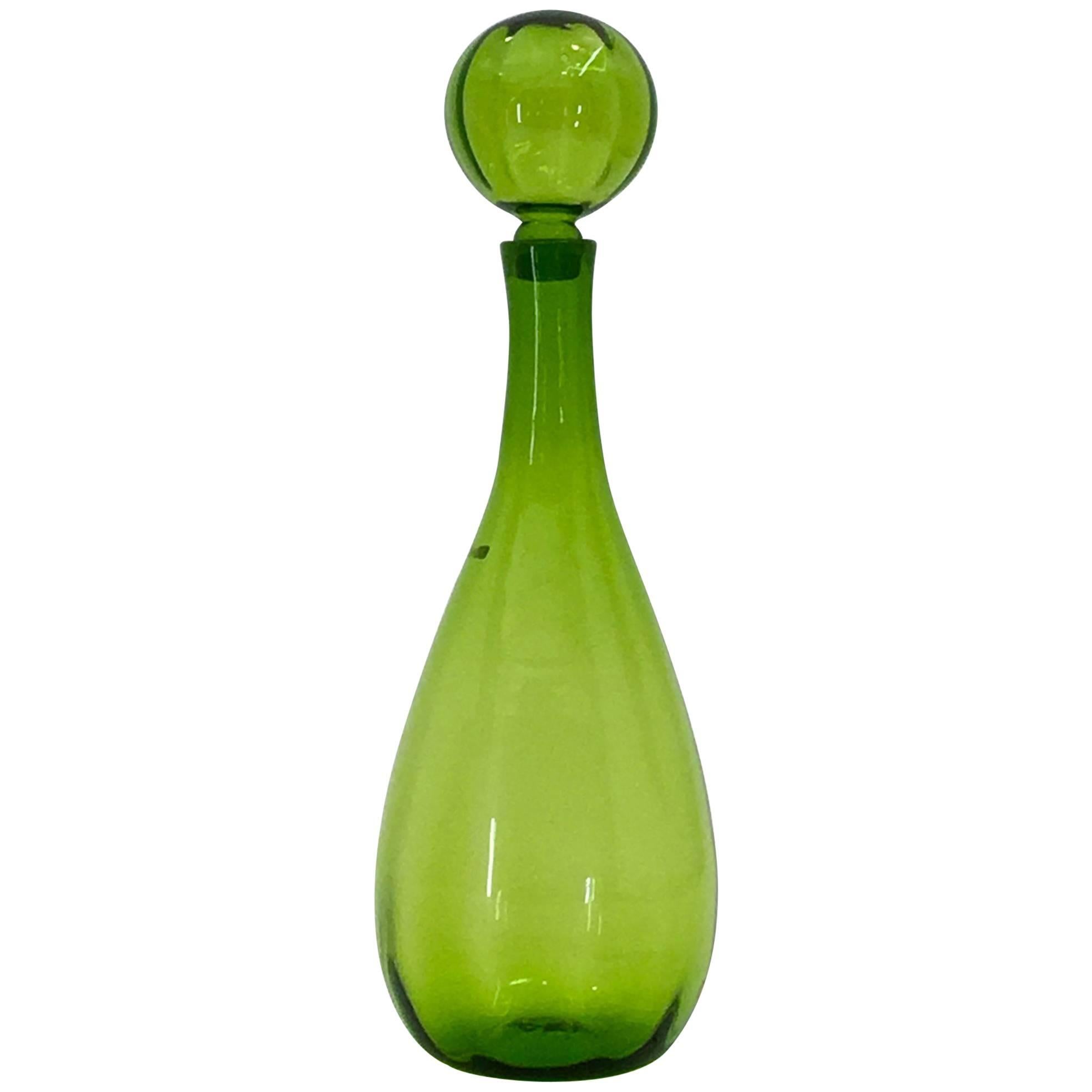 Model 7054 Monumental Glass Floor Decanter by John Nickerson for Blenko Glass