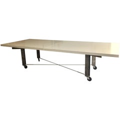 Architect James D'auria Industrial Dining or Conference Table 