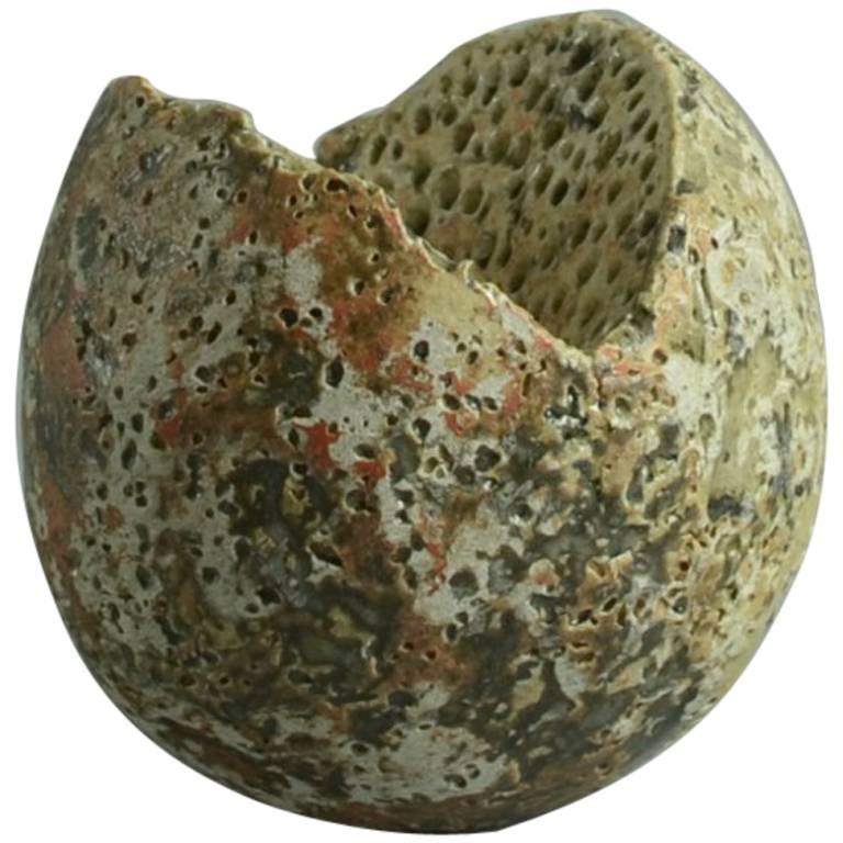 Unique Stoneware Sculptural Form For Sale