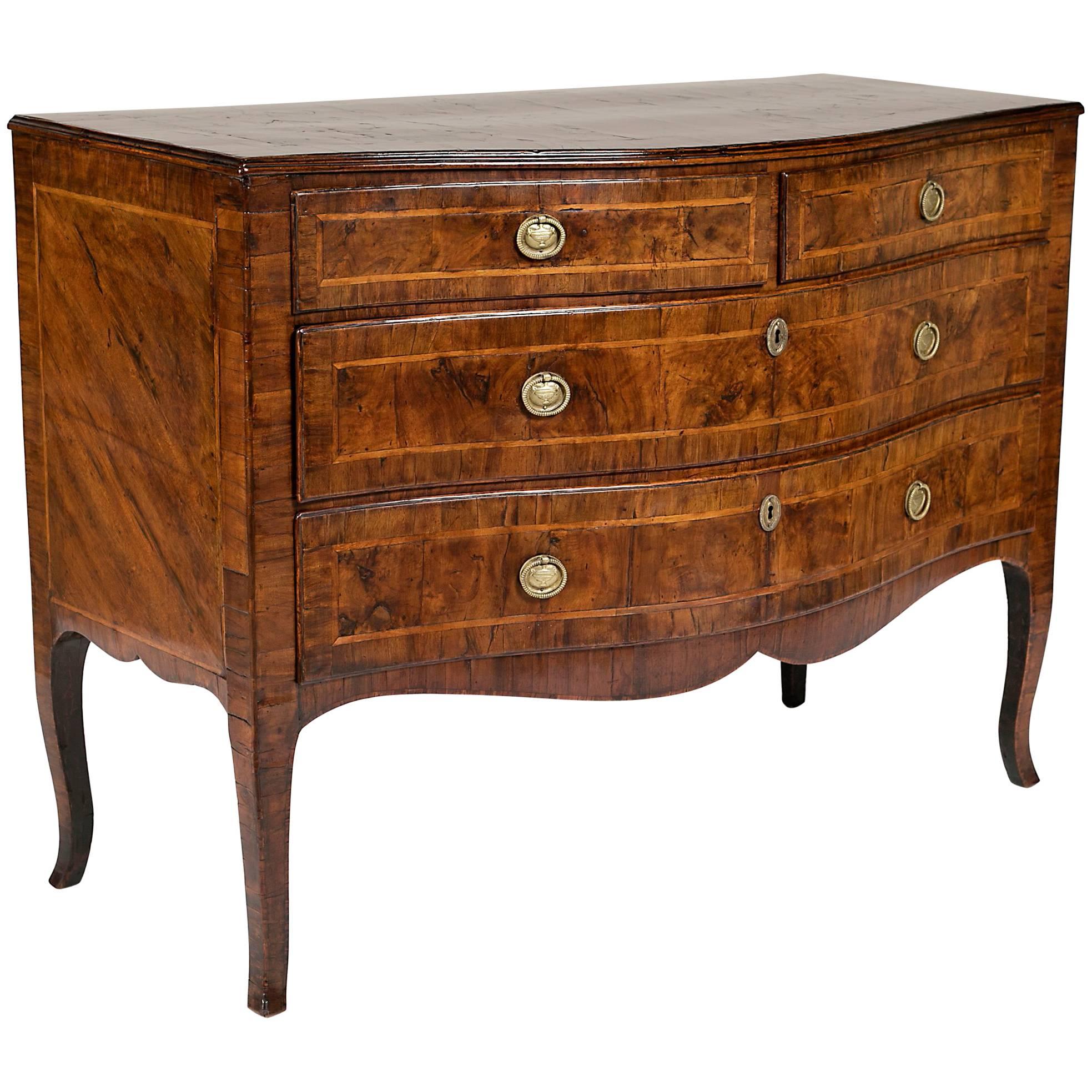 Italian Rococo Walnut Commode