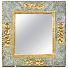 Italian Baroque Painted and Gilded Mirror
