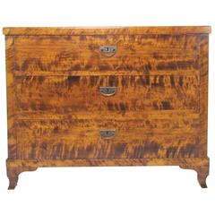 19th Century French Louis Philippe Tiger Maple Commode