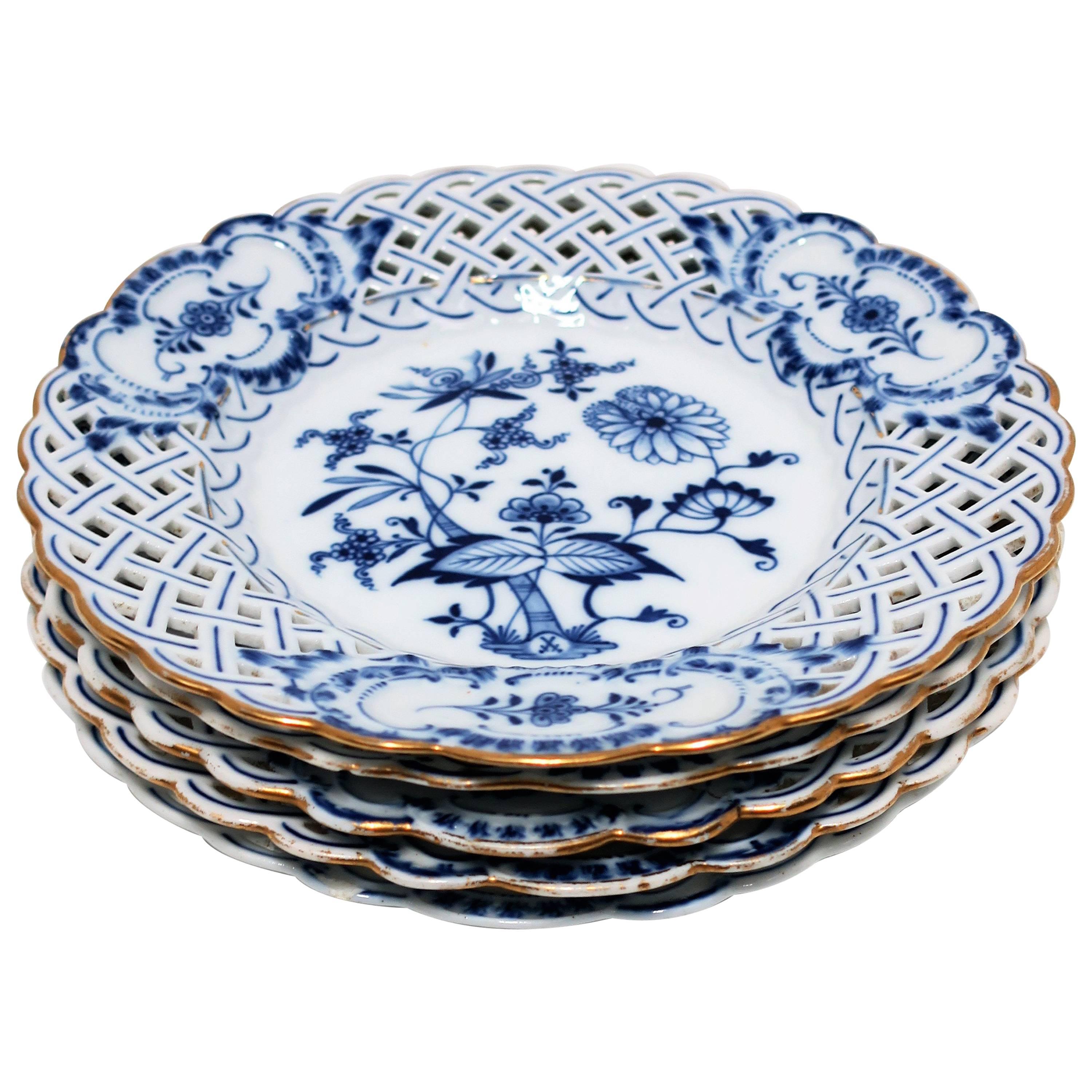 Blue and White Meissen Porcelain Plates