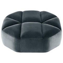 Cloud Pouf / Ottoman in Tufted Fabric, Velvet or Leather by Gallotti Radice